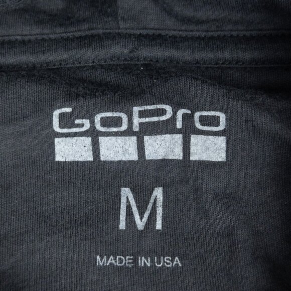 GoPro Zip Hoodie Sweatshirt Men's Medium Logo Camera Gray Fleece Jacket - Picture 3 of 12